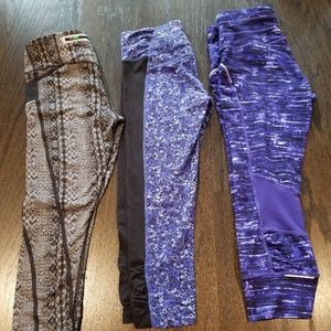 Lot of 3 Athleta crop leggings sz XS